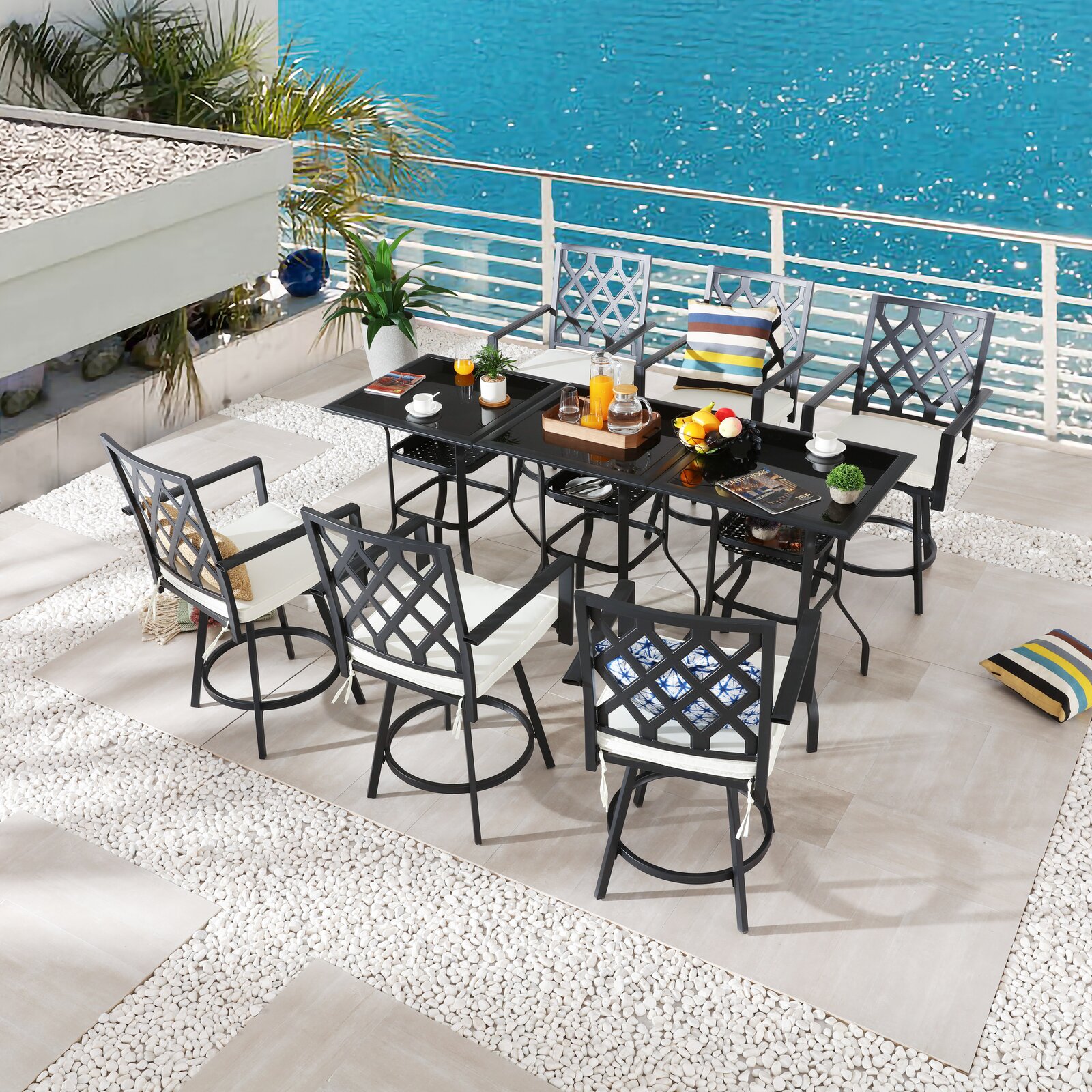 Winston Porter Akshpaat Square 6 - Person Outdoor Dining Set